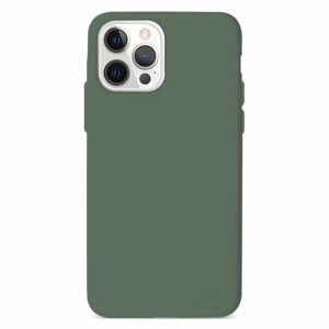 Funda Silicona Suave Verde <br>iPhone 12/12 Pro