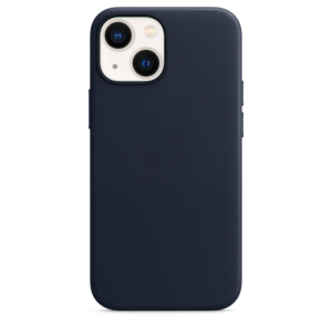 Funda Cuero Azul Marino <br>iPhone 13