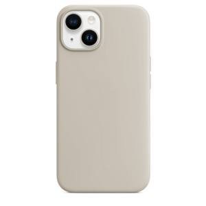 Funda Silicona Suave Beige Clara <br>iPhone 14