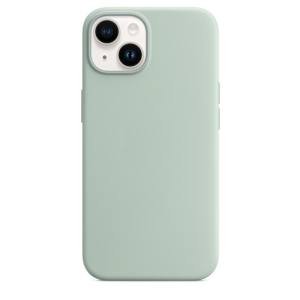 Funda Silicona Suave Verde Menta <br>iPhone 14
