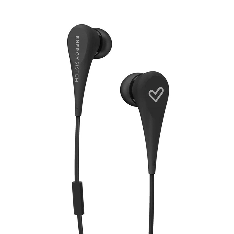 auriculares energy sistem style 1+ con micrófono negros