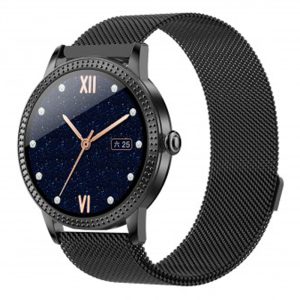 smartwatch jewel plateado y correa de acero inoxidable