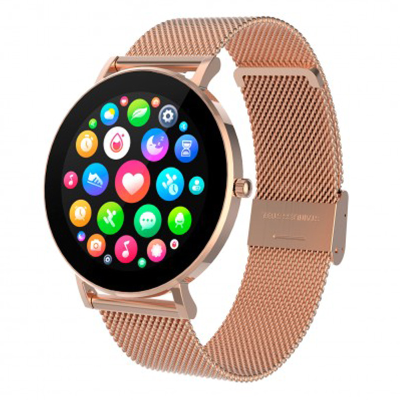 smartwatch boulevard oro rosa con correa milanesa