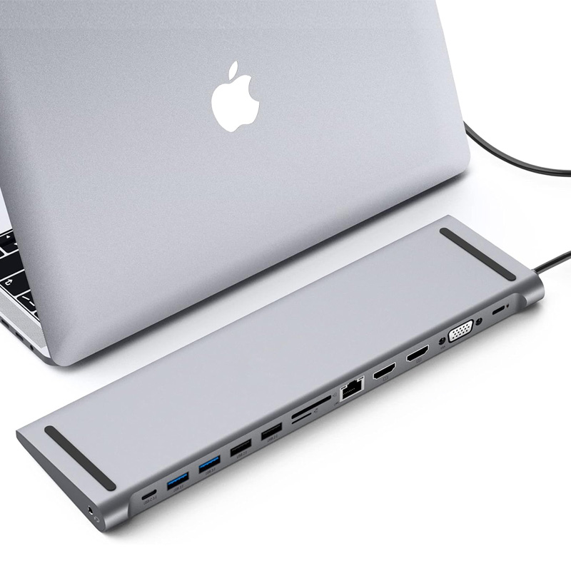 estación de acoplamiento 13 en 1 con conector usb c