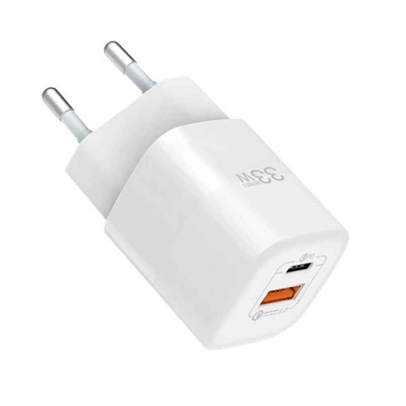cargador wiwu usb y tipo c 33w gan