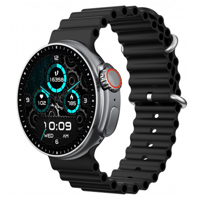 smartwatch boston con correas negra y naranja