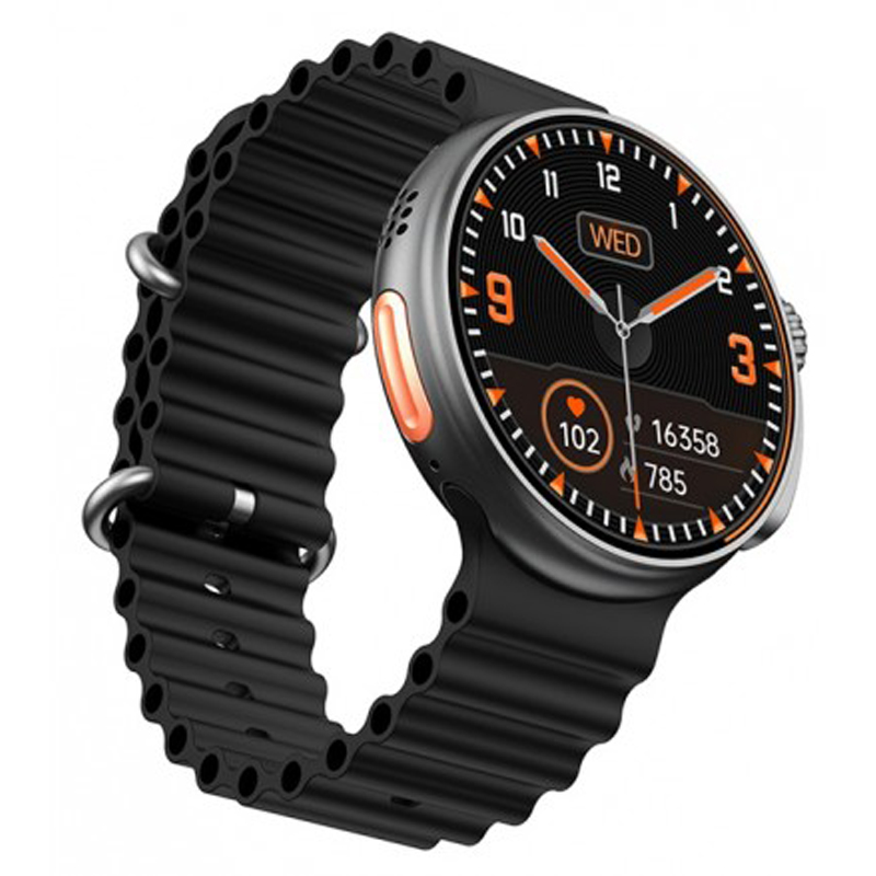 smartwatch boston con correas negra y naranja