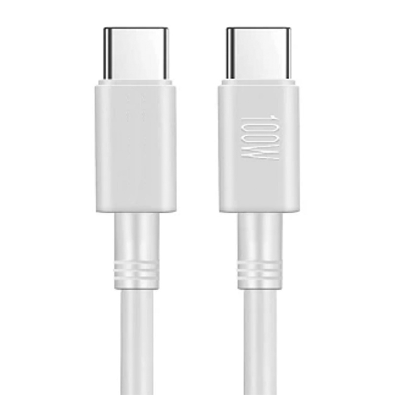cable de datos tipo c a tipo c 100w de 2m blanco