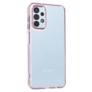 funda transparente acrílica samsung rosa
