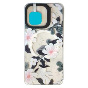 lámina trasera para funda clickskin flores iphone 13 / 14