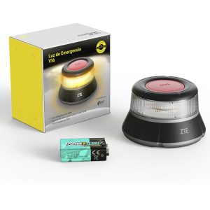 zte e1 baliza v16 homologada y conectada a dgt, luz de emergencia 360°