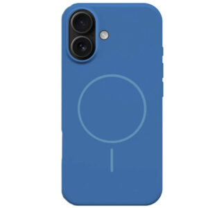 funda silicona suave con magsafe azul oscuro iphone 17